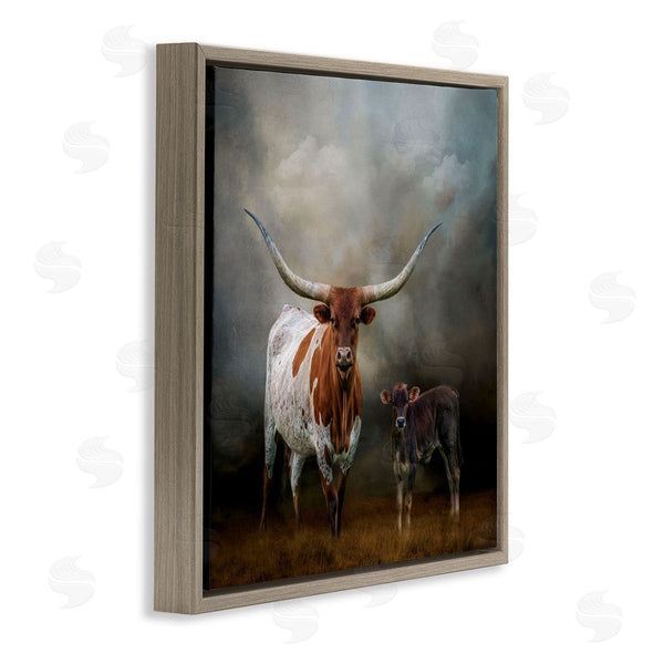 Stupell Industries Kelley Parker | Longhorn And Calf Babysitter