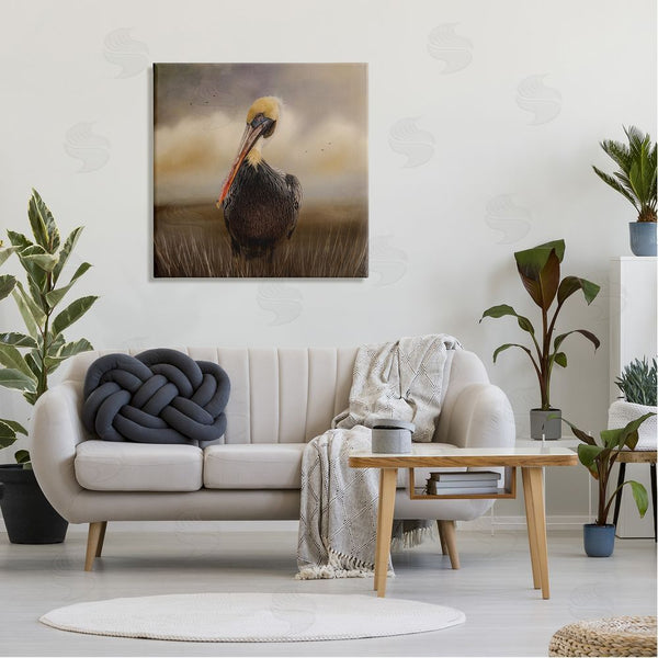 Stupell Industries Kelley Parker | Pelican Cloudy Nature Sky Wildlife Wall Art