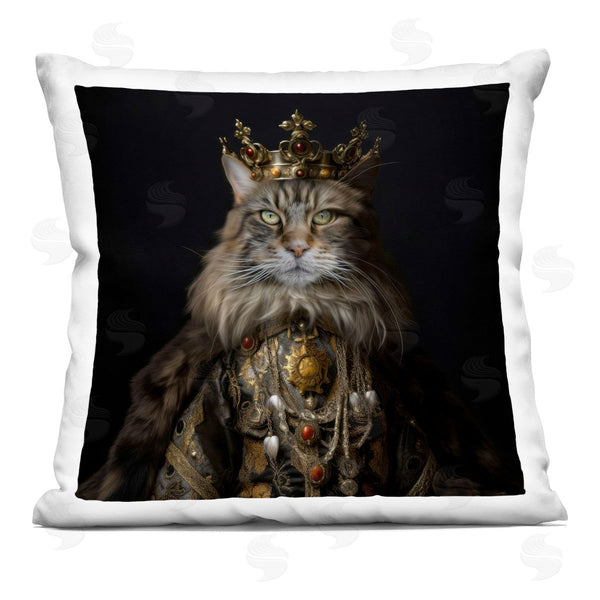 stupell industries Kelley Parker | Purrfectly Proper Cat Printed Throw Pillow