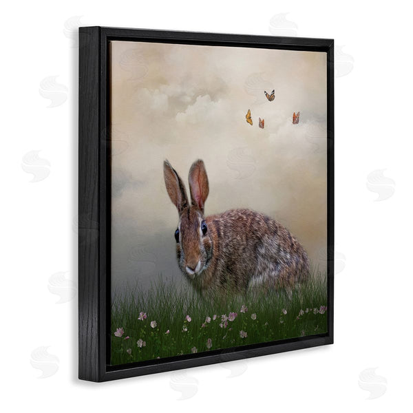 Stupell Industries Kelley Parker | Spring Rabbit Meadow Butterflies Wall Art