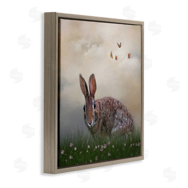 Stupell Industries Kelley Parker | Spring Rabbit Meadow Butterflies Wall Art