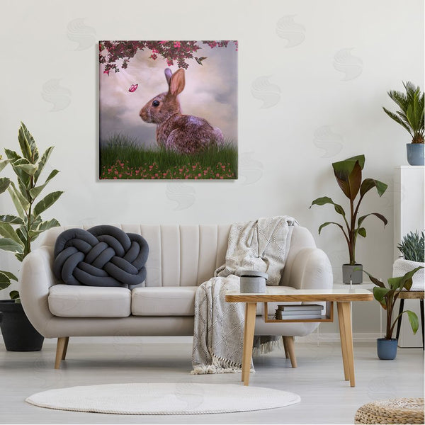 Stupell Industries Kelley Parker | Summertime Friends Floral Rabbit Butterfly Wall Art