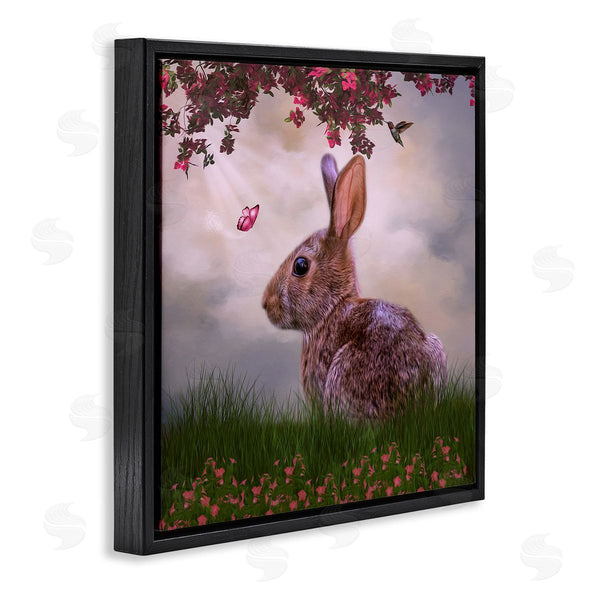 Stupell Industries Kelley Parker | Summertime Friends Floral Rabbit Butterfly Wall Art