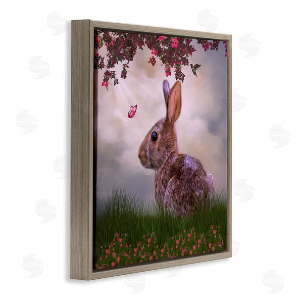 Stupell Industries Kelley Parker | Summertime Friends Floral Rabbit Butterfly Wall Art