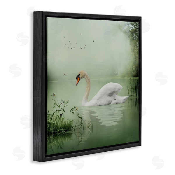 Stupell Industries Kelley Parker | Swan's Sanctuary Misty Lake Wall Art