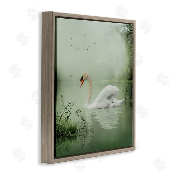 Stupell Industries Kelley Parker | Swan's Sanctuary Misty Lake Wall Art