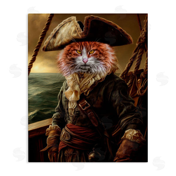stupell industries Kelley Parker | Swashbuckling Whiskers Cat