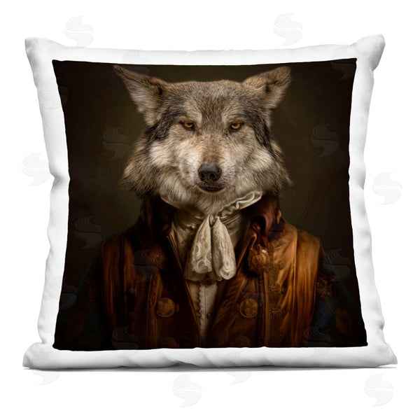stupell industries Kelley Parker | Wolf Of High Society Printed Throw Pillow