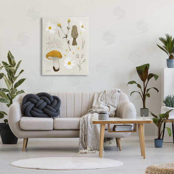Stupell Industries Kelley Talent | Autumn Foliage Assortment Wild Mushrooms Flowers Plants Wall Art