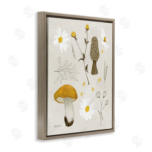 Stupell Industries Kelley Talent | Autumn Foliage Assortment Wild Mushrooms Flowers Plants Wall Art
