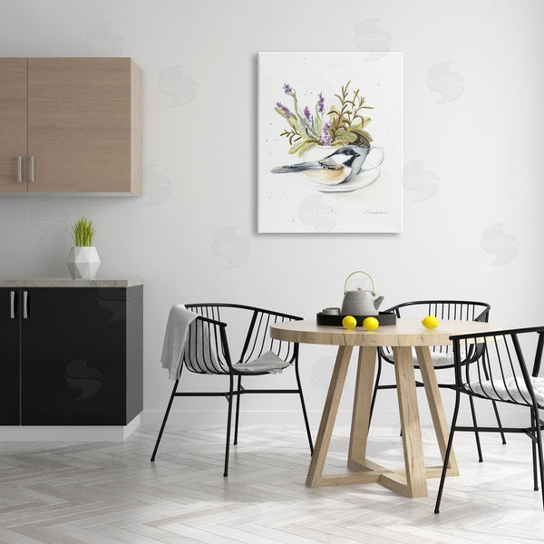 Stupell Industries Kelley Talent | Bird & Floral Teacup Wall Art