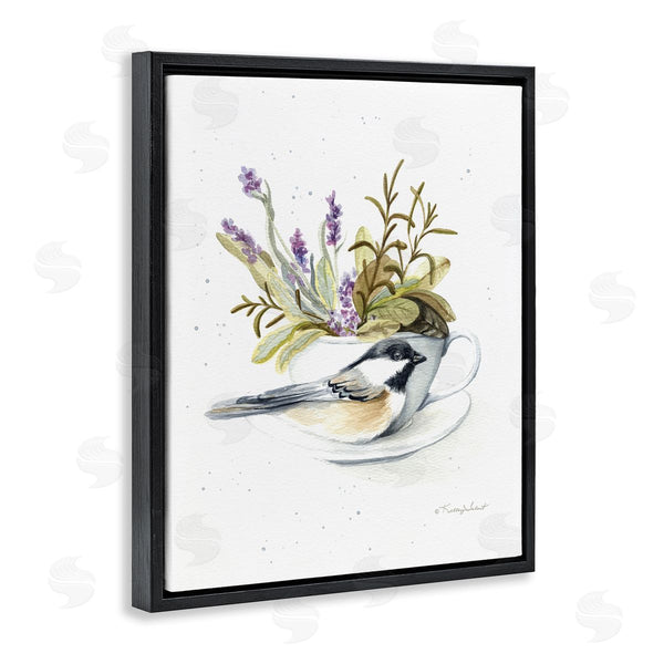 Stupell Industries Kelley Talent | Bird & Floral Teacup Wall Art