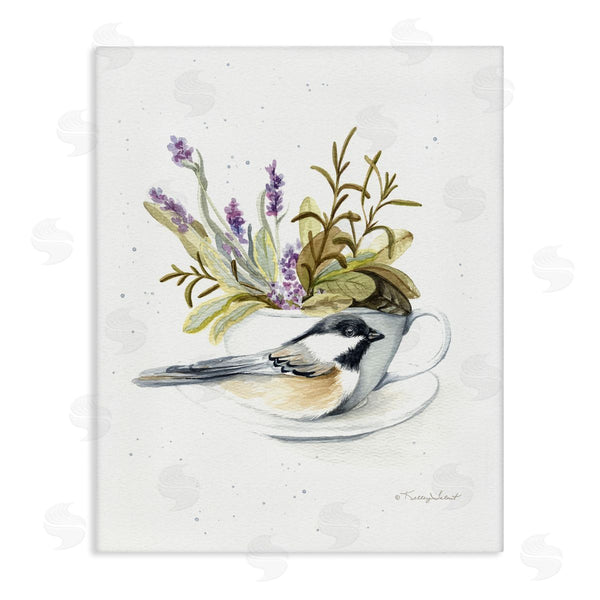 stupell industries Kelley Talent | Bird & Floral Teacup Wall Art