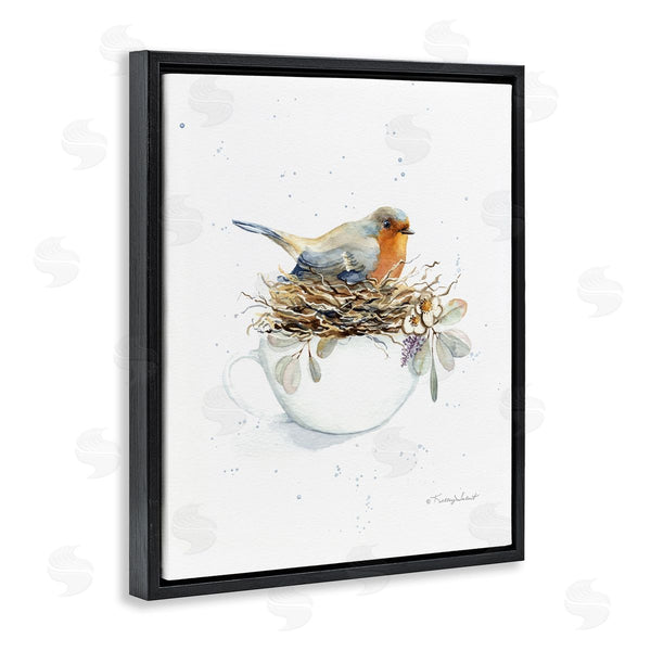 Stupell Industries Kelley Talent | Bird In Coffee Mug Nest Wall Art