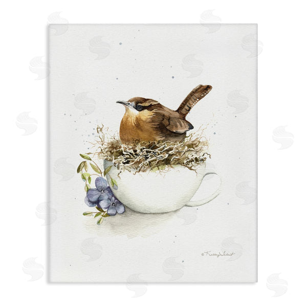 stupell industries Kelley Talent | Bird Nest in Teacup Wall Art