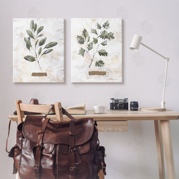 Stupell Industries Kelley Talent | Country Herbs Basil Parsley Sprigs Wall Art
