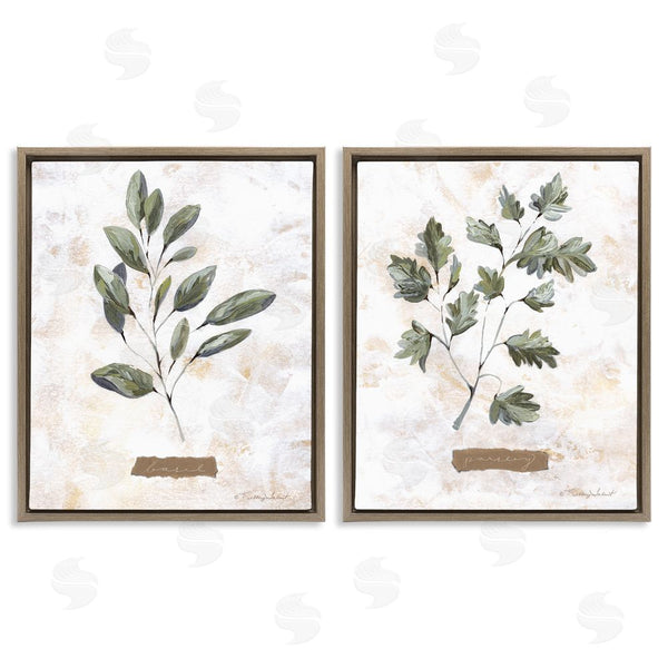 Stupell Industries Kelley Talent | Country Herbs Basil Parsley Sprigs Wall Art