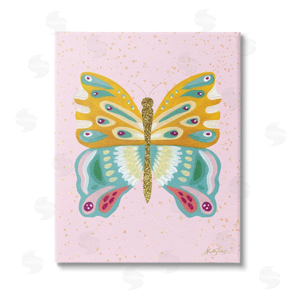 stupell industries Kelley Talent | Glitzy Butterfly on Pink Wall Art