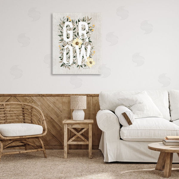 Stupell Industries Kelley Talent | Grow With Cottage Blooms Wall Art