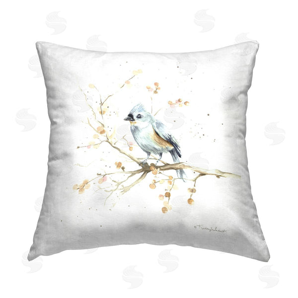 stupell industries Kelley Talent | Jay Bird on Tree Branch Printed Throw Pillow