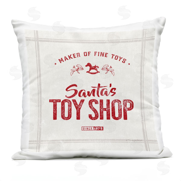 Stupell Industries Kelley Talent | Santa's Toy Shop Vintage Printed Throw Pillow