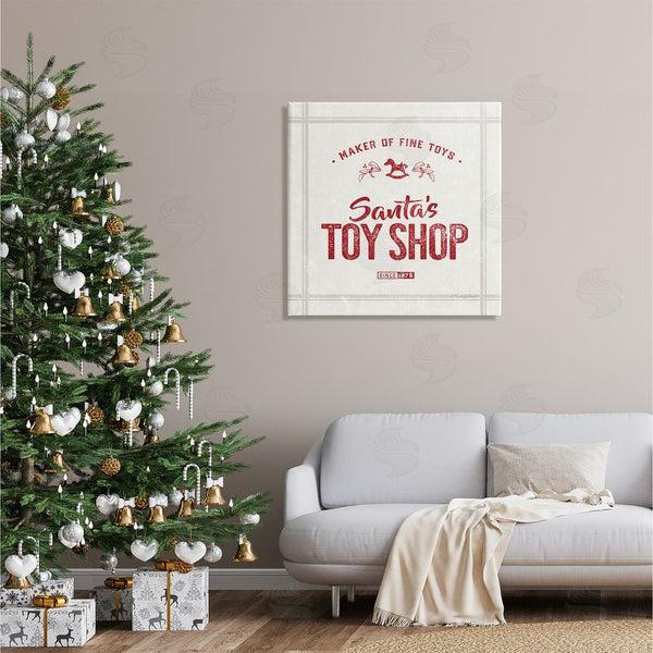 Stupell Industries Kelley Talent | Santa's Toy Shop Vintage Sign Wall Art