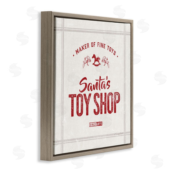 Stupell Industries Kelley Talent | Santa's Toy Shop Vintage Sign Wall Art