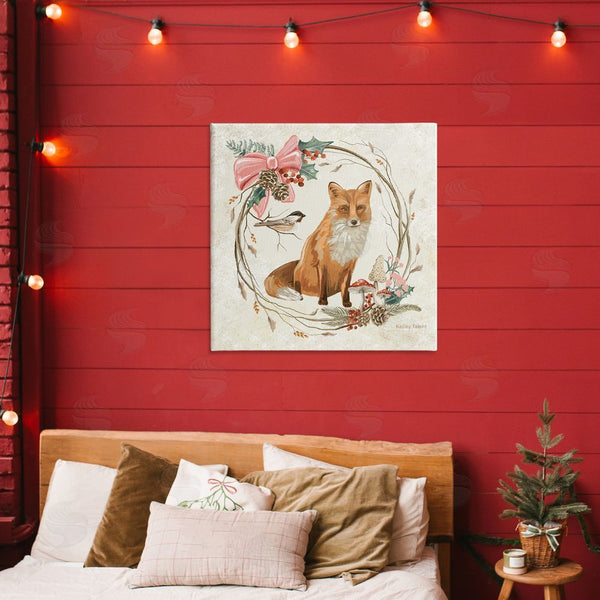 Stupell Industries Kelley Talent | Woodland Fox Rustic Wreath