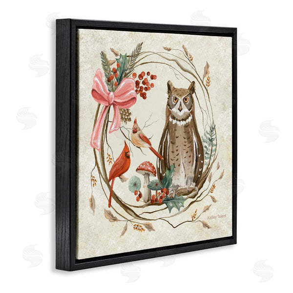 Stupell Industries Kelley Talent | Woodland Owl Rustic Wreath