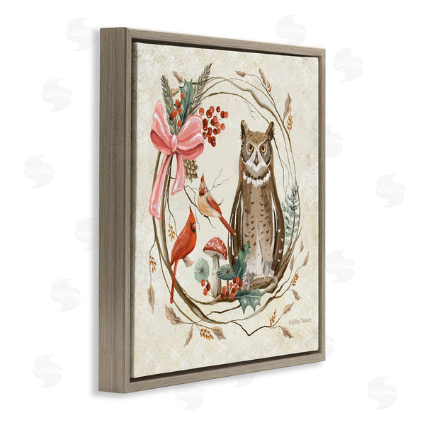 Stupell Industries Kelley Talent | Woodland Owl Rustic Wreath