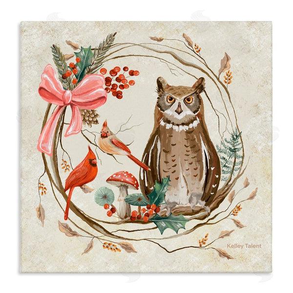 stupell industries Kelley Talent | Woodland Owl Rustic Wreath