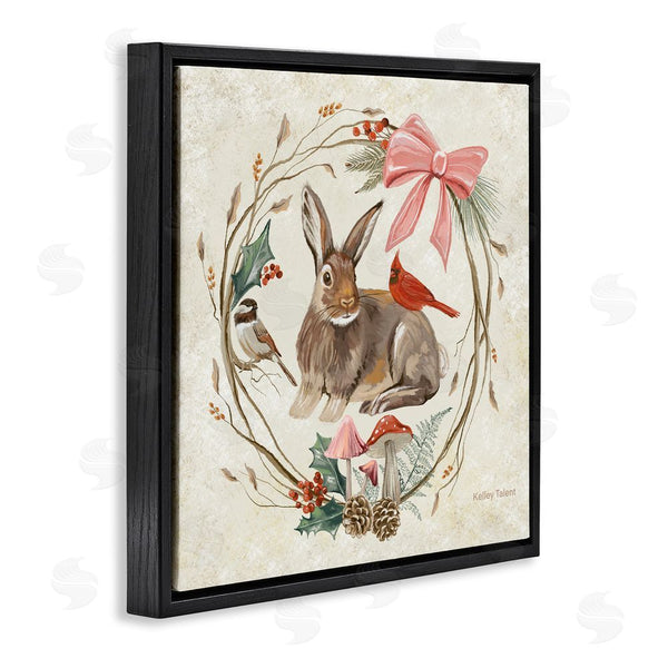 Stupell Industries Kelley Talent | Woodland Rabbit Rustic Wreath