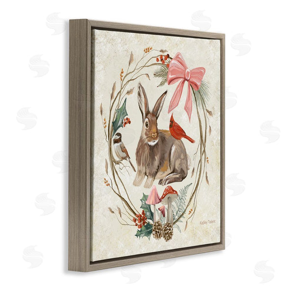 Stupell Industries Kelley Talent | Woodland Rabbit Rustic Wreath