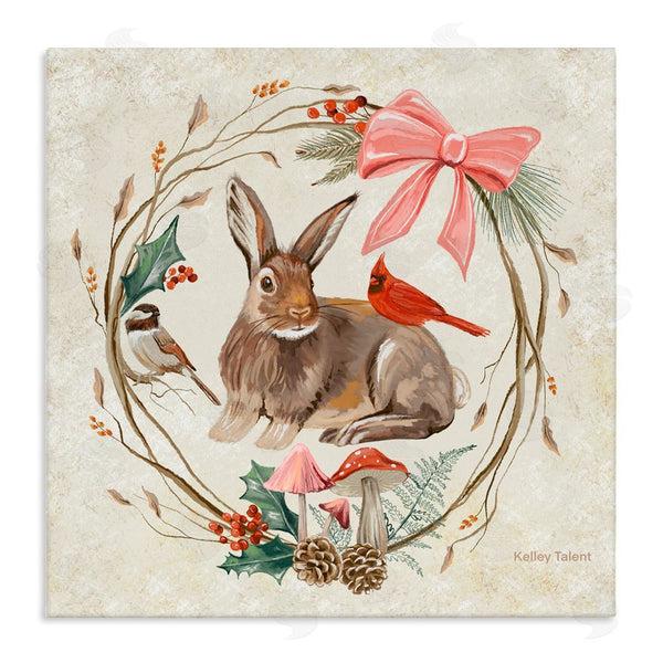 stupell industries Kelley Talent | Woodland Rabbit Rustic Wreath