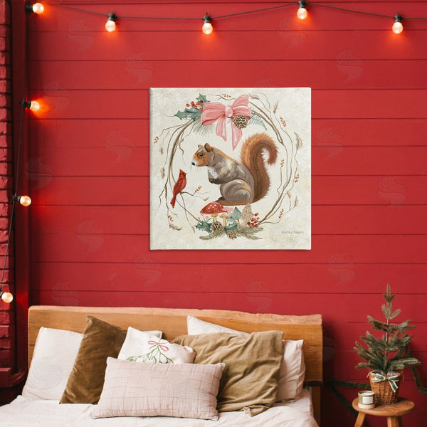 Stupell Industries Kelley Talent | Woodland Squirrel Rustic Wreath