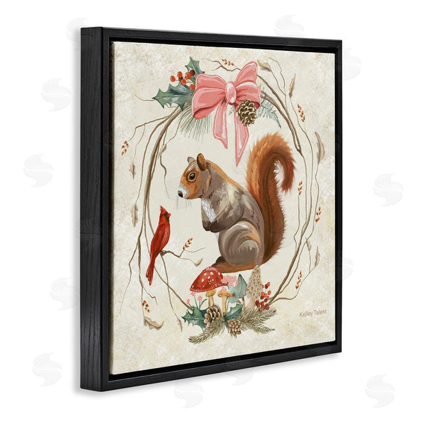 Stupell Industries Kelley Talent | Woodland Squirrel Rustic Wreath