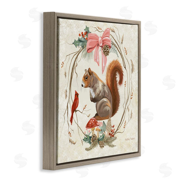 Stupell Industries Kelley Talent | Woodland Squirrel Rustic Wreath