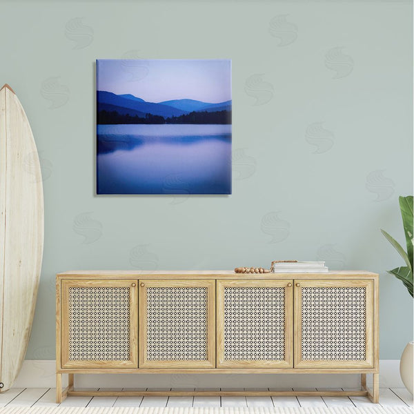 Stupell Industries Kelly Sinclair | Serene Blue Mountain Lakeside Scenery Photagraphy Wall Art