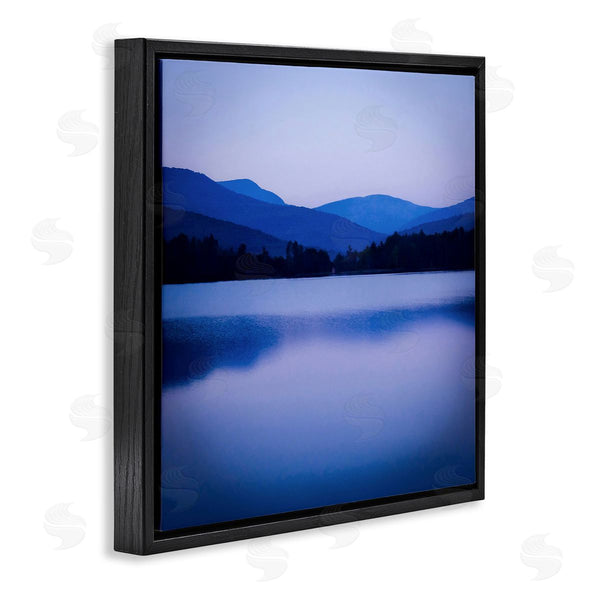Stupell Industries Kelly Sinclair | Serene Blue Mountain Lakeside Scenery Photagraphy Wall Art