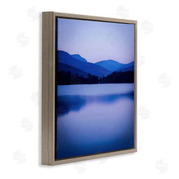 Stupell Industries Kelly Sinclair | Serene Blue Mountain Lakeside Scenery Photagraphy Wall Art