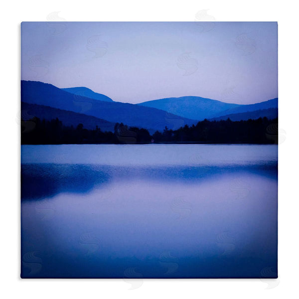 stupell industries Kelly Sinclair | Serene Blue Mountain Lakeside Scenery Photagraphy Wall Art