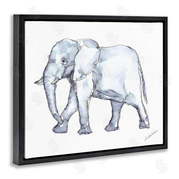 Stupell Industries Kendra Shedenhelm | Elephant Walking Casual Watercolor Sketch Style Wall Art