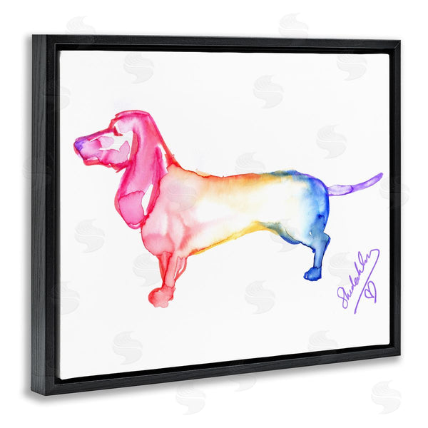 Stupell Industries Kendra Shedenhelm | Rainbow Dachshund Dog Wall Art