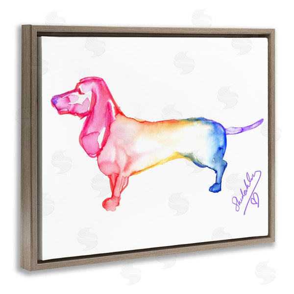Stupell Industries Kendra Shedenhelm | Rainbow Dachshund Dog Wall Art
