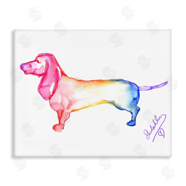 stupell industries Kendra Shedenhelm | Rainbow Dachshund Dog Wall Art