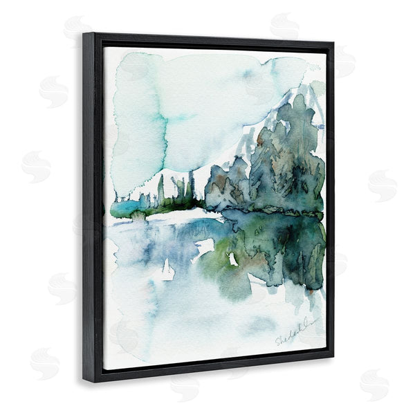 Stupell Industries Kendra Shedenhelm | Trees Lake Reflection Modern Landscape Watercolor Effect Wall Art