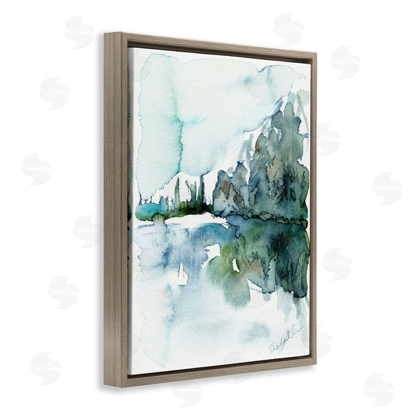 Stupell Industries Kendra Shedenhelm | Trees Lake Reflection Modern Landscape Watercolor Effect Wall Art