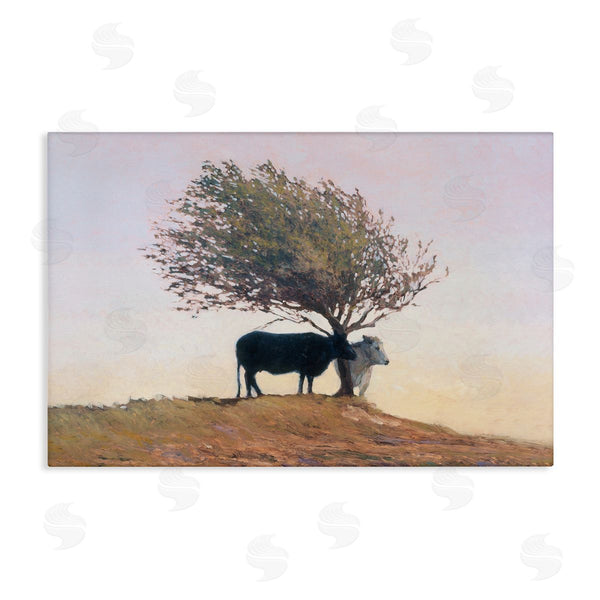 stupell industries Kent Lovelace | Black and White Cattle Wall Art