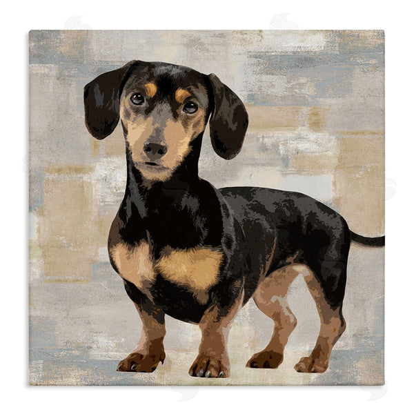 stupell industries Keri Rodgers | Dachshund Dog Portrait Neutral Patchwork