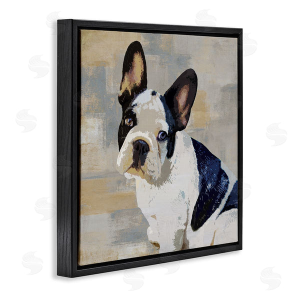 Stupell Industries Keri Rodgers | French Bulldog Dog Neutral Patchwork